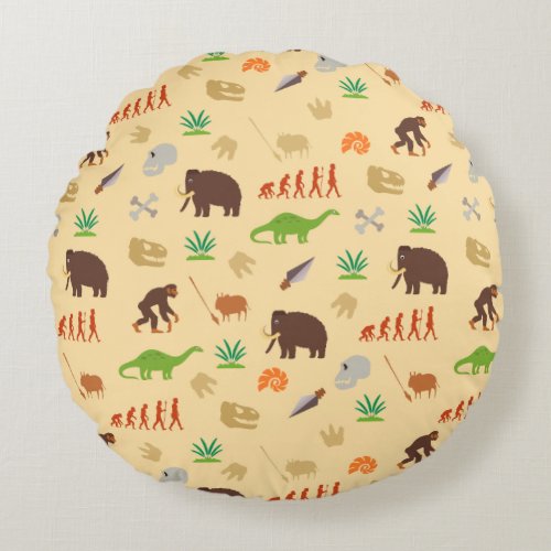 Evolution Pattern Round Pillow