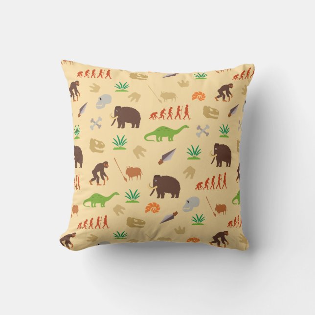 Evolution Pattern Throw Pillow (Front)