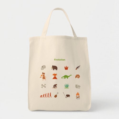 Evolution Pattern Tote Bag