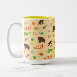 Evolution Pattern Two-Tone Coffee Mug