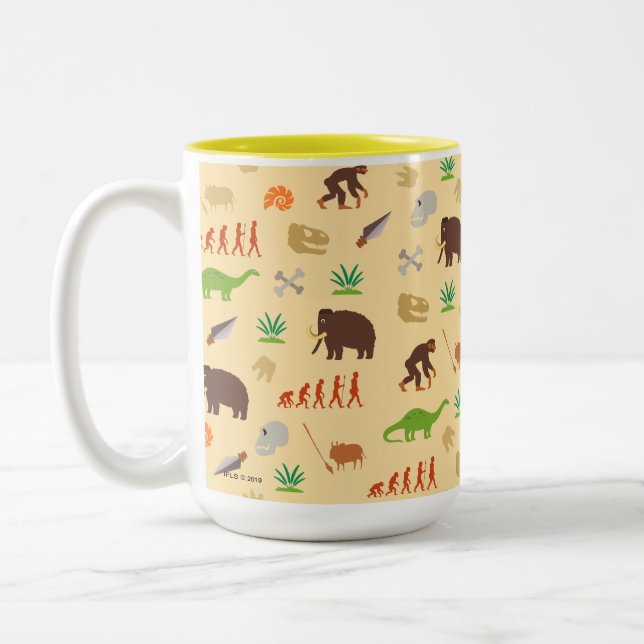 Evolution Pattern Two-Tone Coffee Mug (Left)