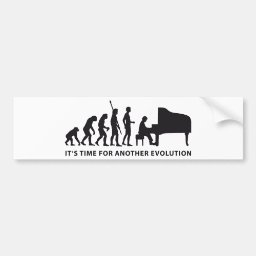 evolution piano bumper sticker