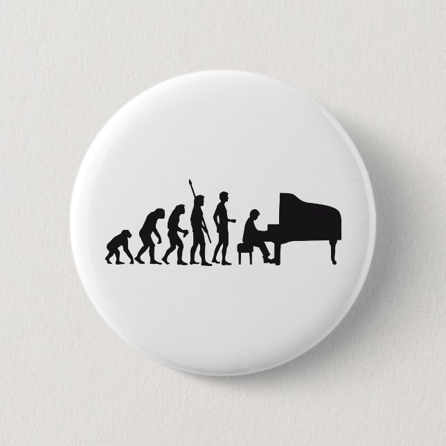 evolution piano pinback button (Front)