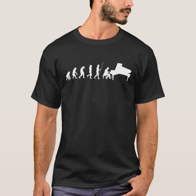 Evolution Piano Player Pianist | Gift Piano T-Shirt (Front)