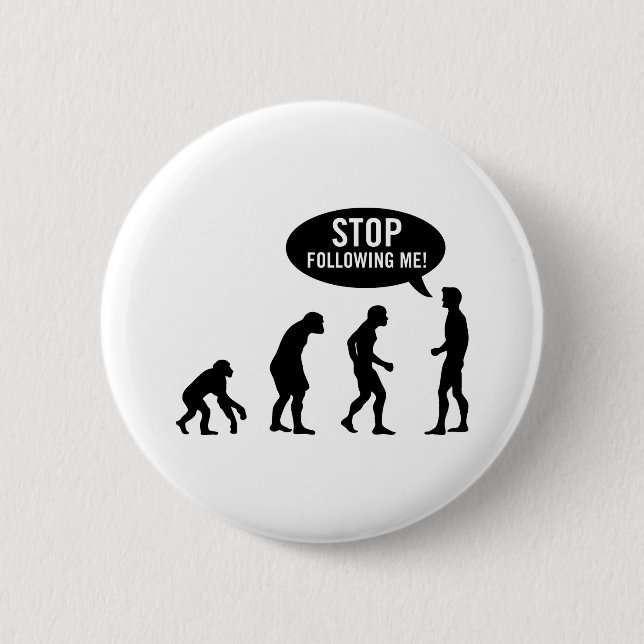 evolution pinback button (Front)