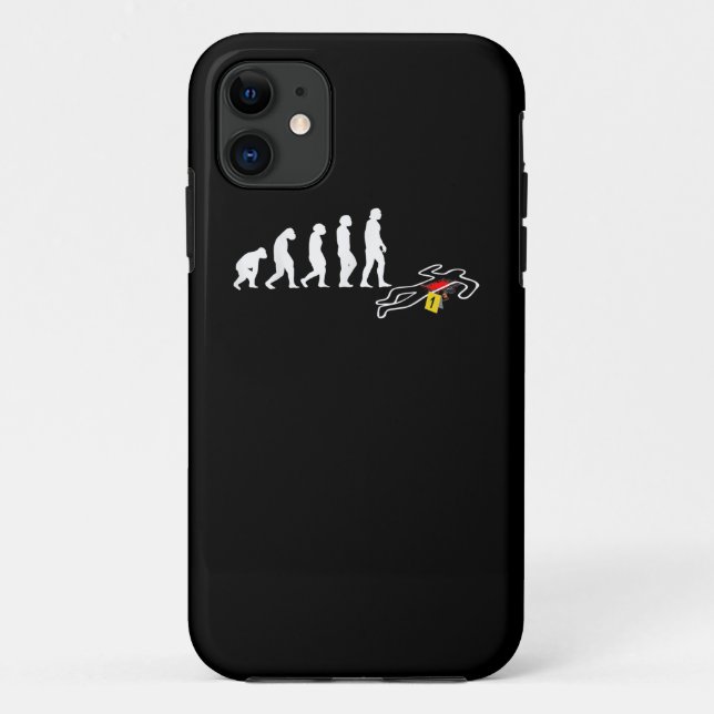 Evolution Police Officer Lieutenant Crime Scene Case-Mate iPhone Case (Back)