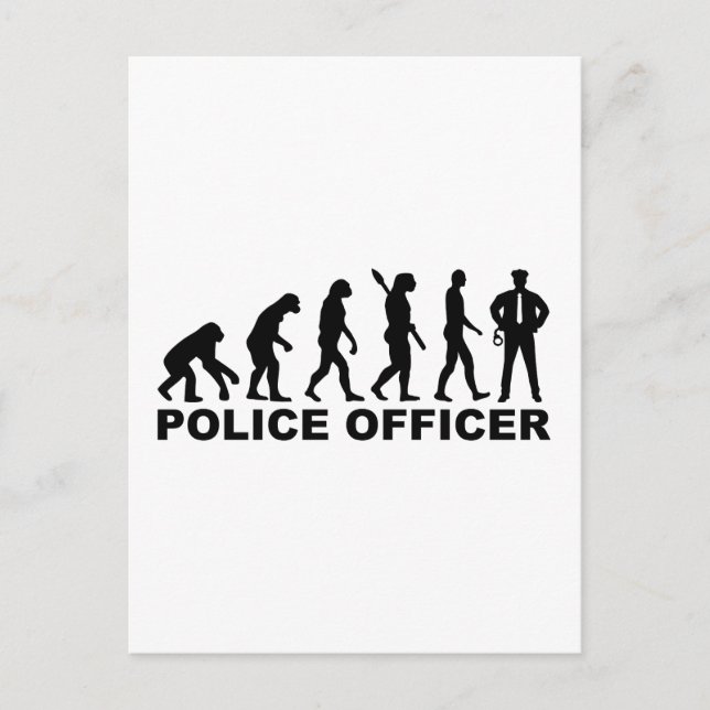 Evolution Police Officer Postcard (Front)