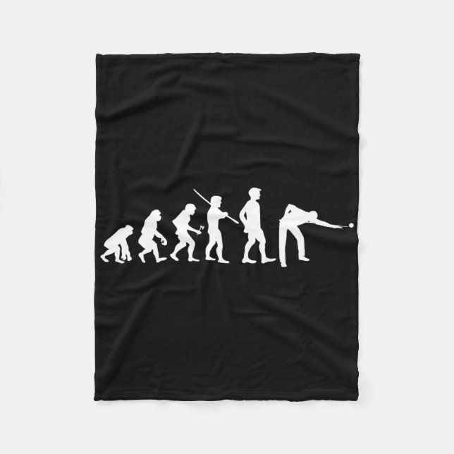 Evolution Pool Funny Pool Player Billiards Player  Fleece Blanket (Front)