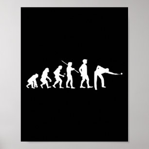 Evolution Pool Funny Pool Player Billiards Player Poster