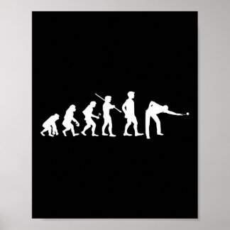 Evolution Pool Funny Pool Player Billiards Player Poster