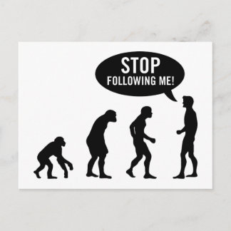 evolution postcard