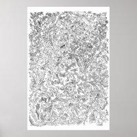 Evolution Poster - Tree of Life - Black and White