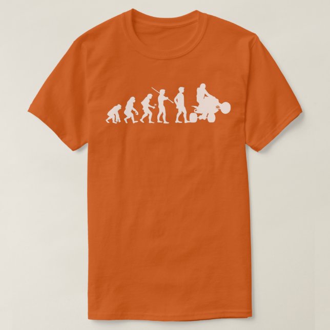 Evolution Quad Bike ATV Funny Quad Bike Riding  T-Shirt (Design Front)