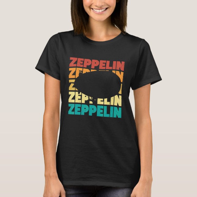 Evolution Retro Zeppelin  Dirigible Blimp Airship  T-Shirt (Front)