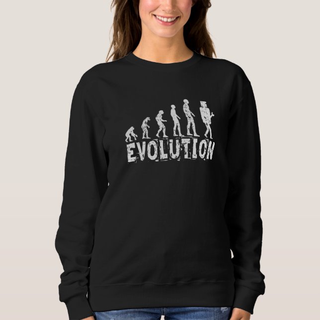 Evolution Robot White Sweatshirt (Front)