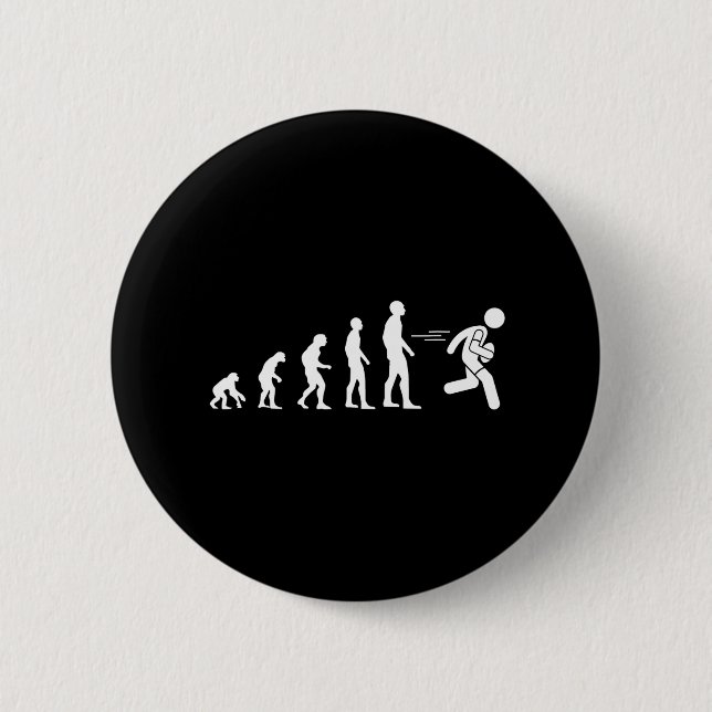 Evolution Rugby Humour Button (Front)
