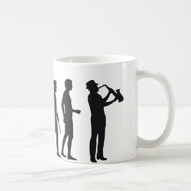 Evolution saxophon coffee mug (Right)