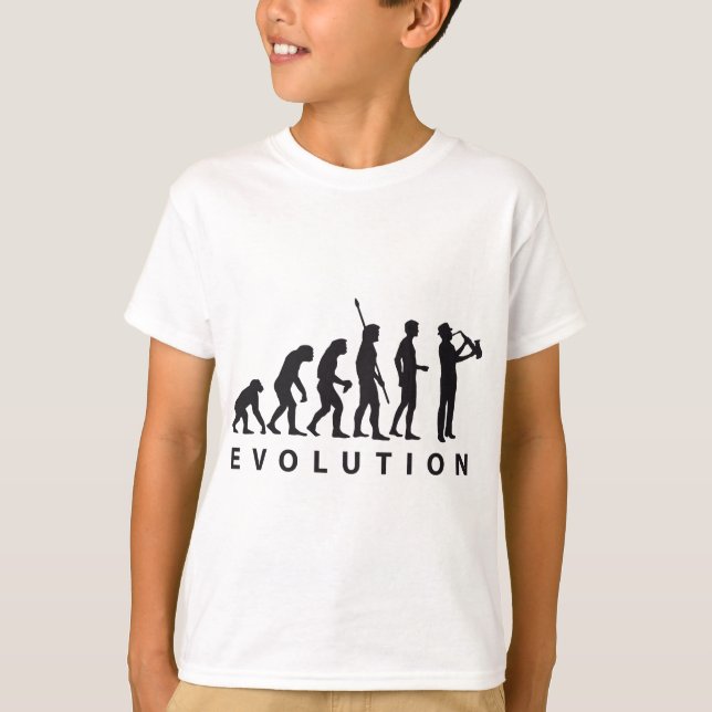evolution saxophon T-Shirt (Front)