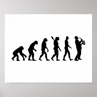 Evolution Saxophone Poster