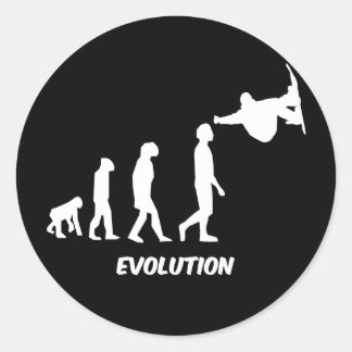 evolution skateboarding classic round sticker