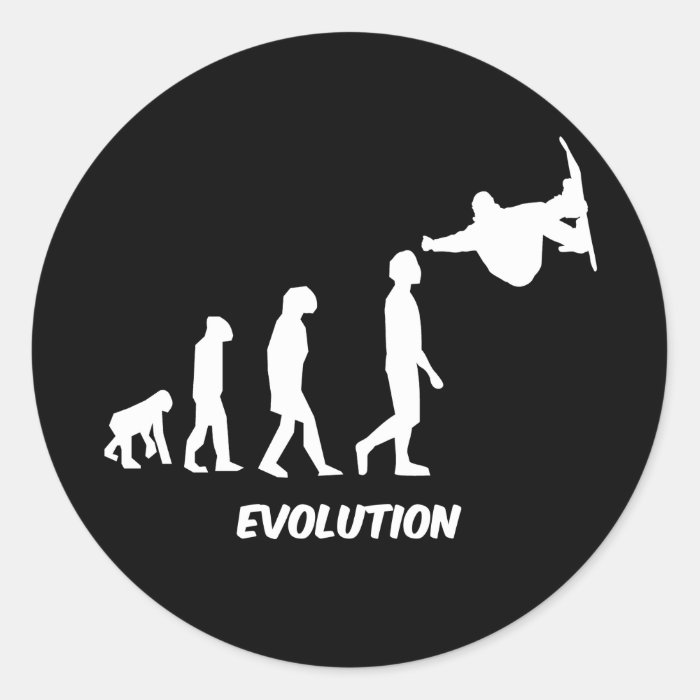 evolution skateboarding stickers