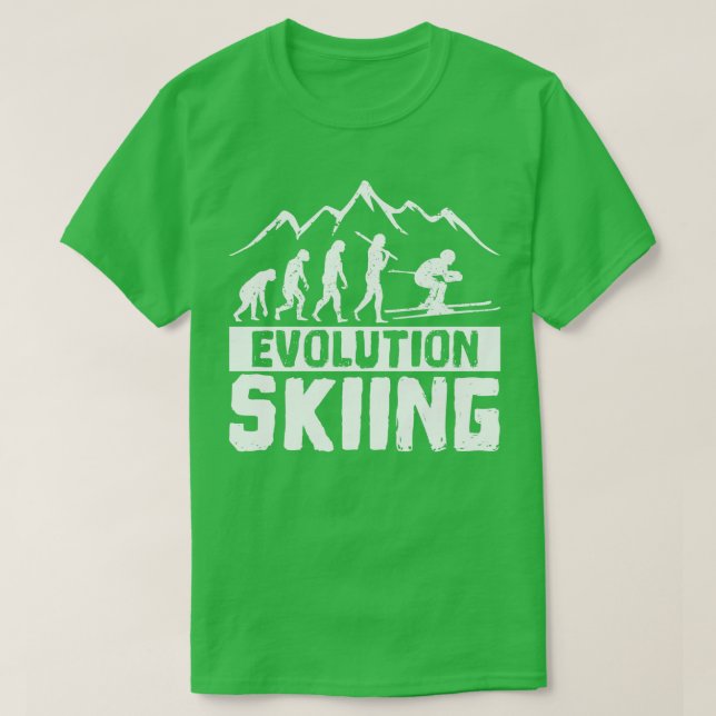 Evolution skiing  T-Shirt (Design Front)