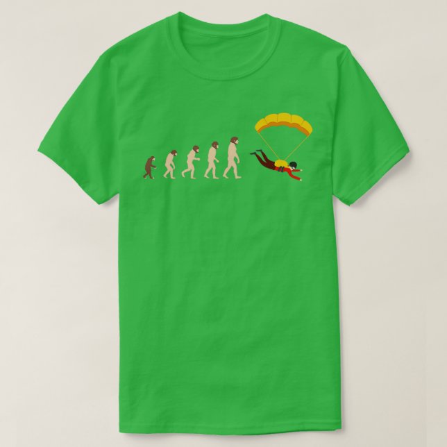 Evolution Skydive Skydiver Paraglider Gift Idea 3 T-Shirt (Design Front)