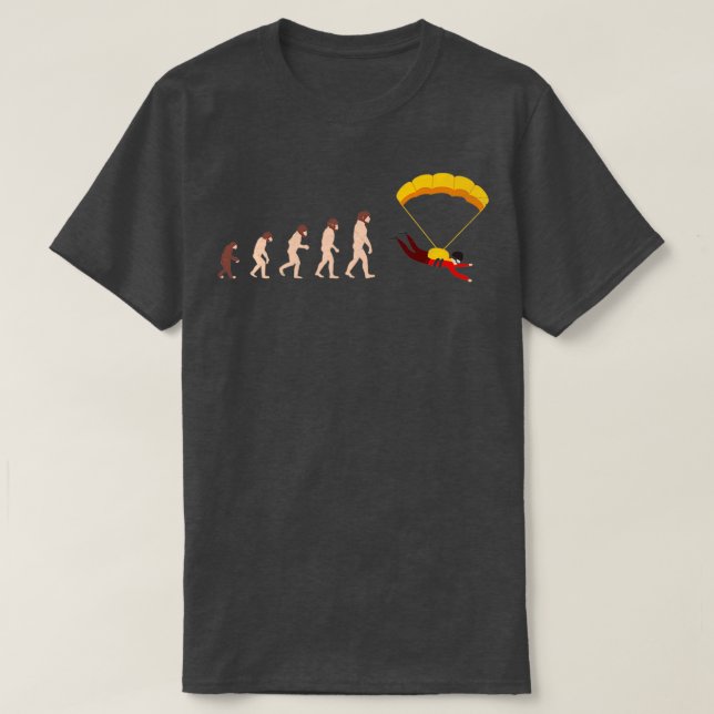 Evolution Skydive Skydiver Paraglider Gift Idea T-Shirt (Design Front)