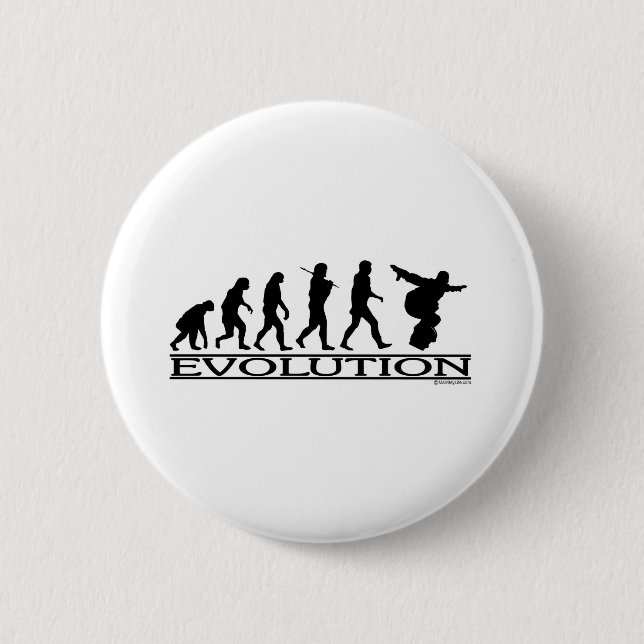 Evolution - Snowboarding Button (Front)