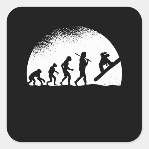 Evolution Snowboarding Square Sticker