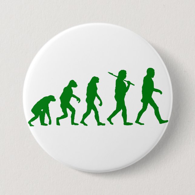Evolution Standard - Green Pinback Button (Front)
