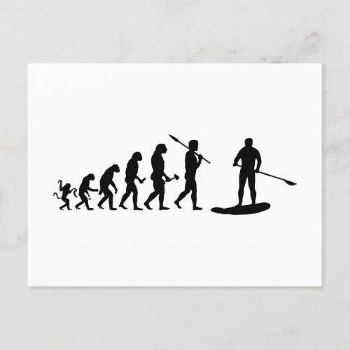 Evolution Stehpaddles SUP Evolutionary Theory Postcard