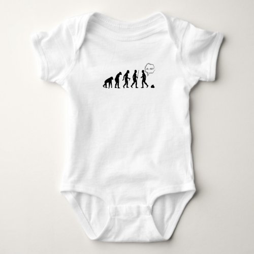 Evolution Stop Following Me Funny Saying Baby Bodysuit