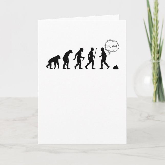 Evolution Stop Following Me Funny Saying Card (Front)