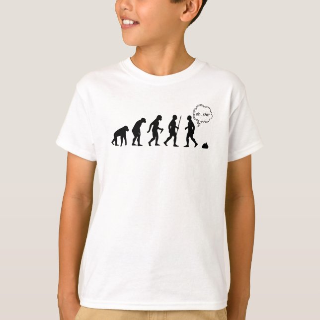 Evolution Stop Following Me Funny Saying T-Shirt (Front)