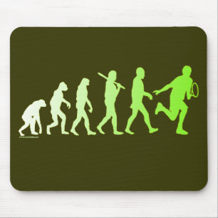 Evolution Tennis Humorous Tennis Tshirt Mouse Pad