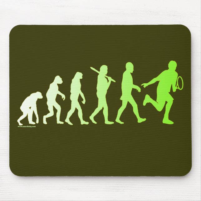 Evolution Tennis Humorous Tennis Tshirt Mouse Pad (Front)