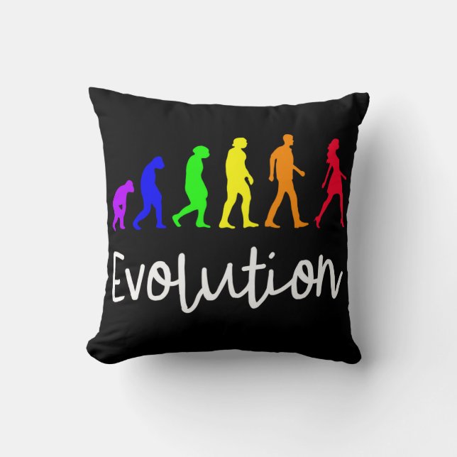 Evolution Throw Pillow (Front)