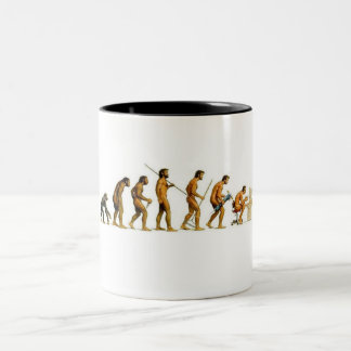 Evolution to Computer Two-Tone Coffee Mug