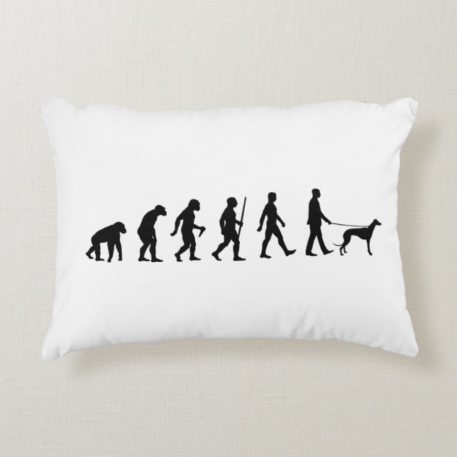 Evolution to Greyhound Owner Accent Pillow (Front)