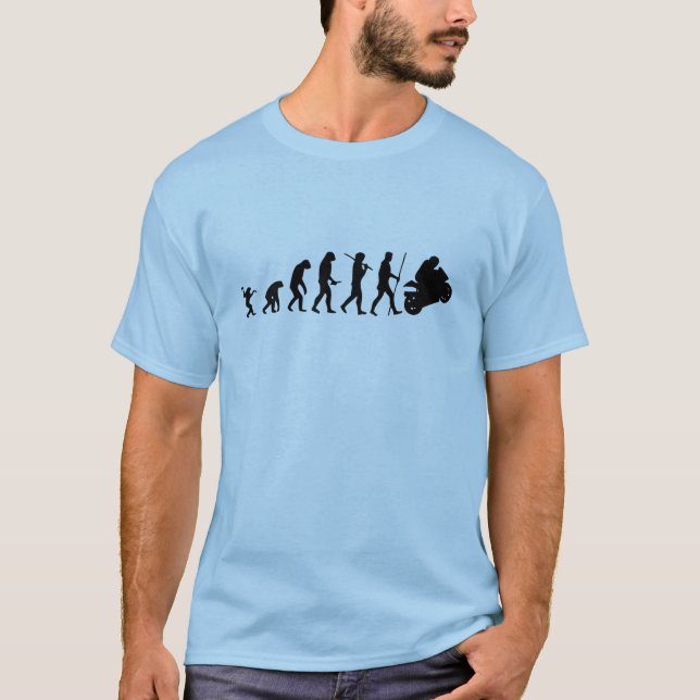 Evolution to motorcycle T-Shirt (Front)
