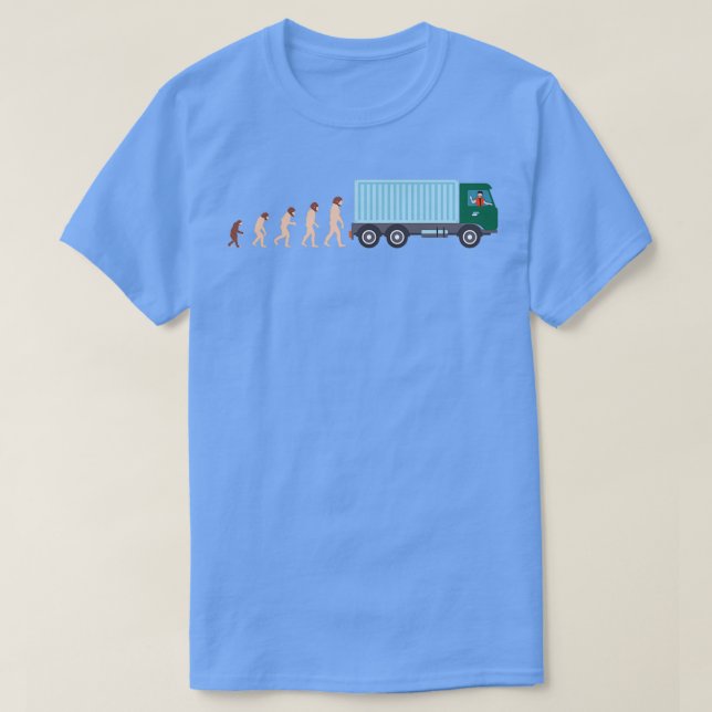Evolution Trucker Truck Driver Funny Gift Idea 4 T-Shirt (Design Front)