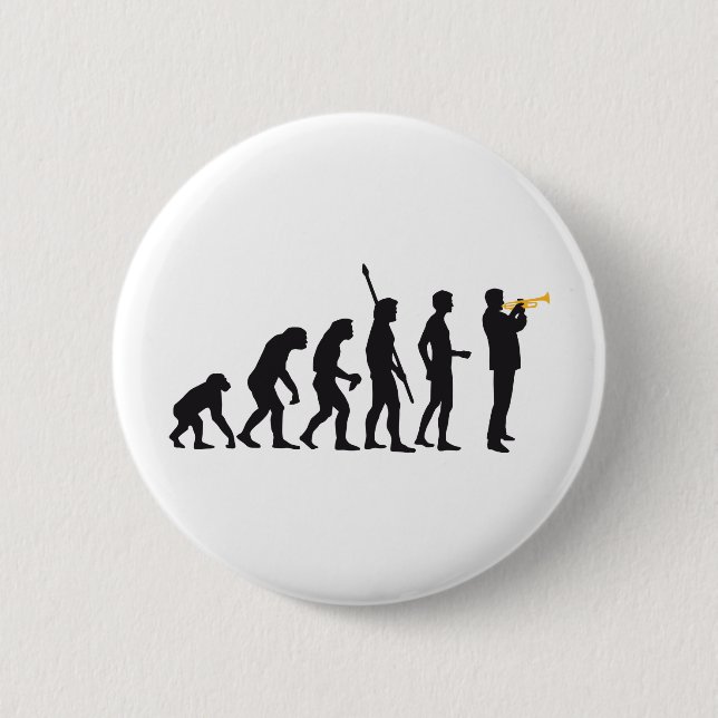 evolution trumpet player button (Front)