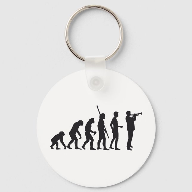 evolution trumpet player keychain (Front)