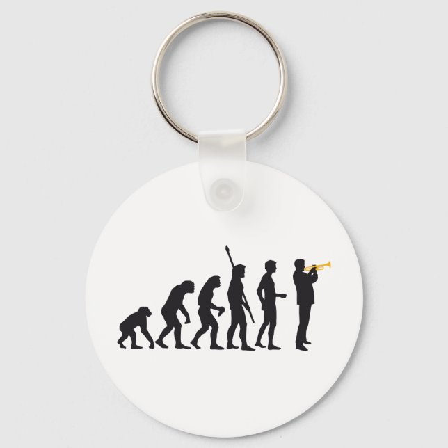 evolution trumpet player keychain (Front)