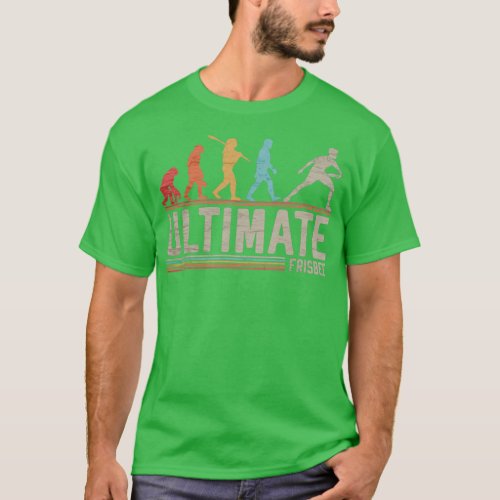 Evolution Ultimate Frisbee Funny Flying Disk Sport T_Shirt