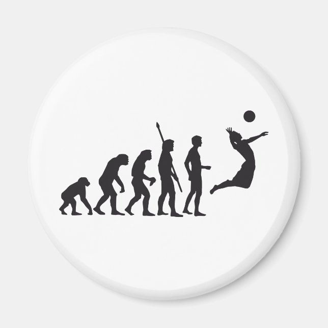 evolution volleyball magnet (Front)