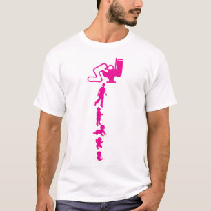 evolution vomit 2 alcohol toilet boobs hu T-Shirt