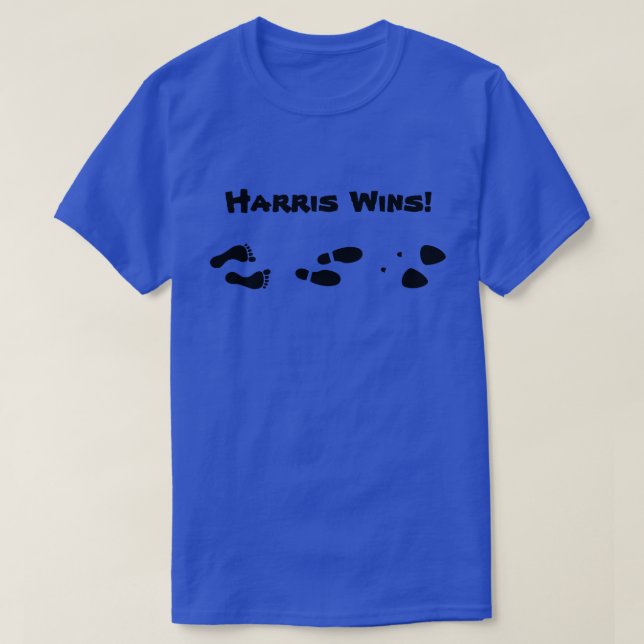 Evolution Vote Blue Lotus for POTUS Harris Wins T-Shirt (Design Front)