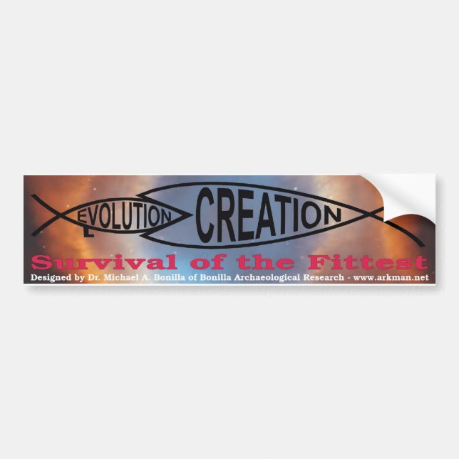 Evolution vs. Creation Bumper Sticker (Front)